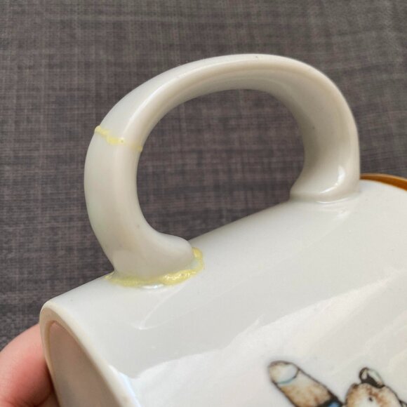 Vintage Otagiri Teddy Bears Heartprint Coffee Mug Japan Stonewear Jan Jameson - Picture 5 of 7